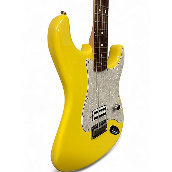 Used Fender Tom Delonge Signature Stratocaster Yellow Solid Body Electric Guitar