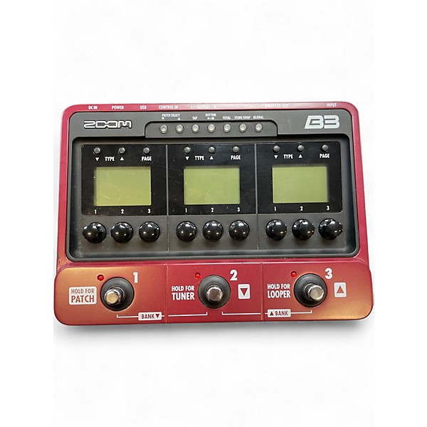 Used Zoom B3 Bass FX And Amp Simulator Bass Effect Pedal
