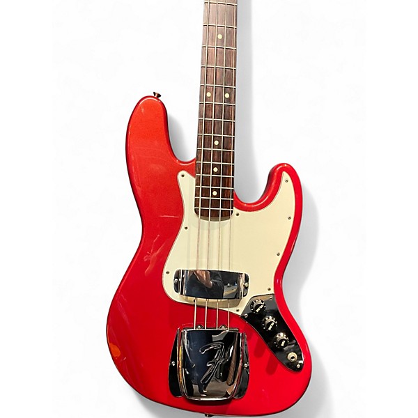 Used Fender Standard Jazz Bass CANDY APPLE RED Electric Bass Guitar