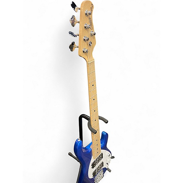 Used Sterling by Music Man Ray5 5 String Blue Electric Bass Guitar