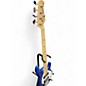 Used Sterling by Music Man Ray5 5 String Blue Electric Bass Guitar