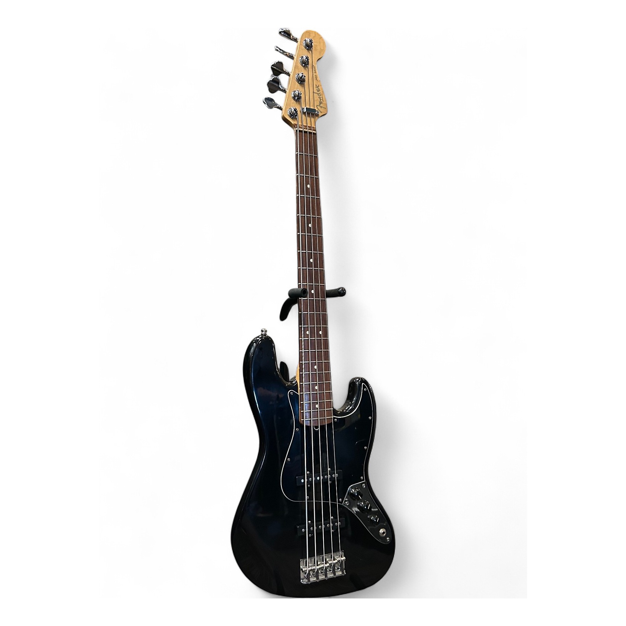 Used Fender American Standard Jazz Bass V Black Electric Bass