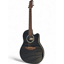 Used Ovation 1861AX-5 Standard Balladeer Black Acoustic Electric Guitar