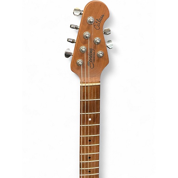 Used Sterling by Music Man Cutlass Firemist Silver Solid Body Electric Guitar