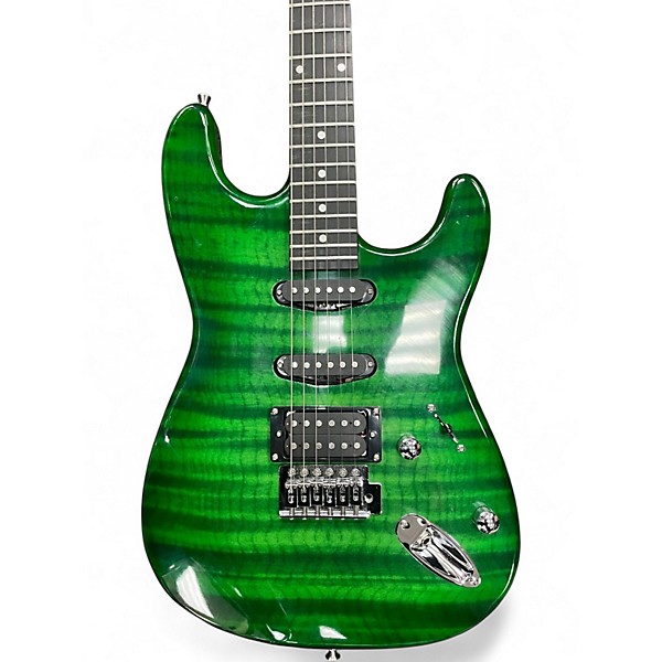 Used Leo Jaymz start style hss Green Solid Body Electric Guitar