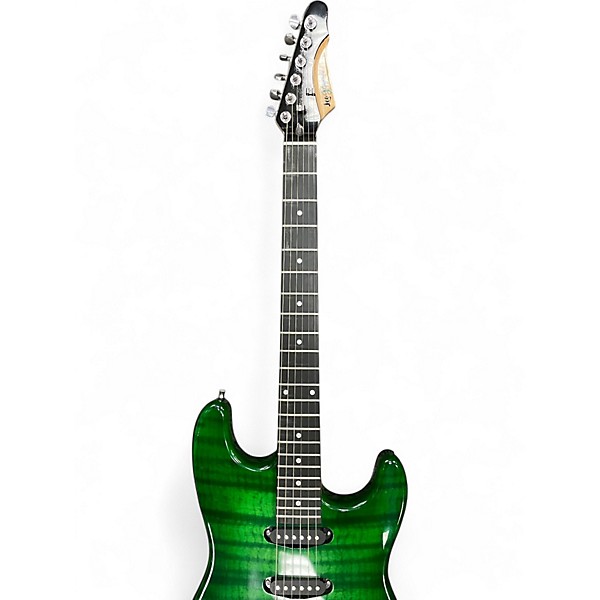 Used Leo Jaymz start style hss Green Solid Body Electric Guitar