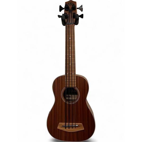 Used Kala UBASS-SMHG-FL SOLID MAHOGANY FRETLESS Natural Acoustic Bass Guitar
