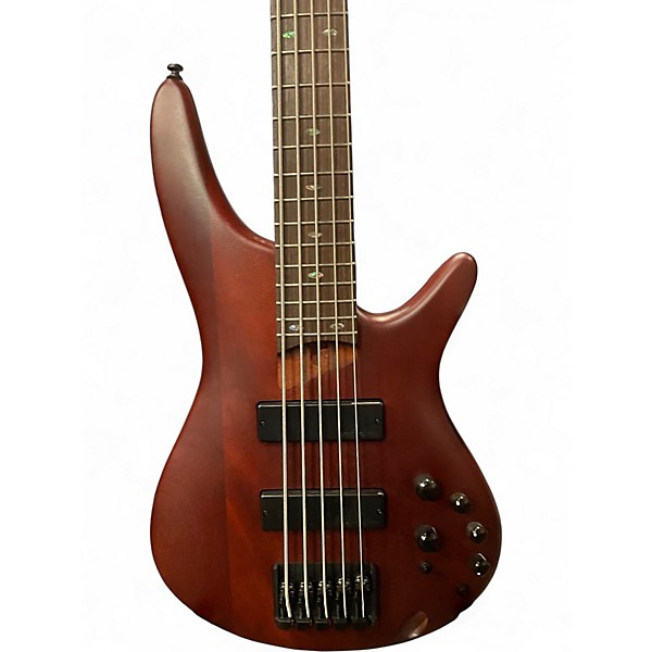 Used Ibanez SR505 5 String Brown Mahogany Electric Bass Guitar