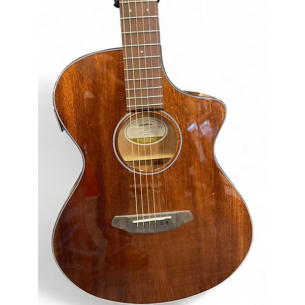Used Breedlove Discovery Concert CE MH Mahogany Acoustic Electric Guitar