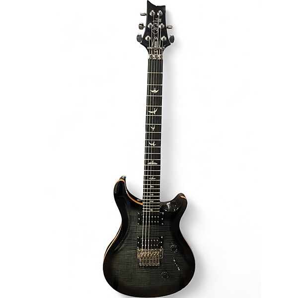 Used PRS SE Custom 24 CHARCOAL FLAME Solid Body Electric Guitar