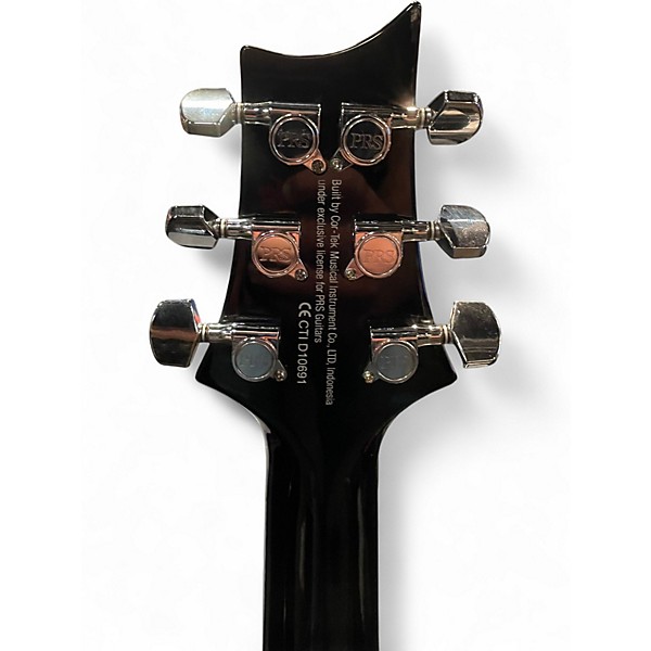 Used PRS SE Custom 24 CHARCOAL FLAME Solid Body Electric Guitar