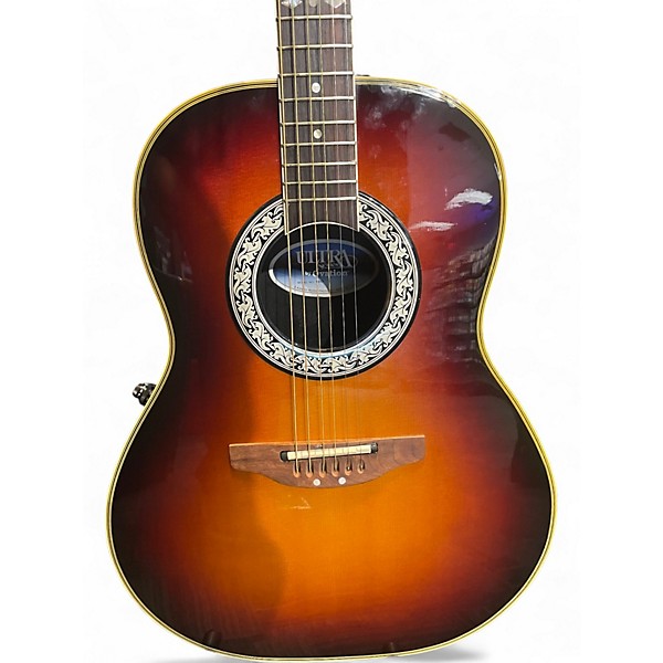 Used Ovation 1517 2 Color Sunburst Acoustic Electric Guitar