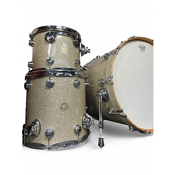 Used DW 3 Piece Collector's Series Broken Glass Sparkle Drum Kit