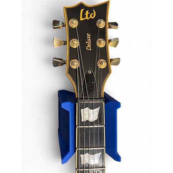 Used ESP LTD Deluxe EC-1000 BLACK AND CREAM Solid Body Electric Guitar