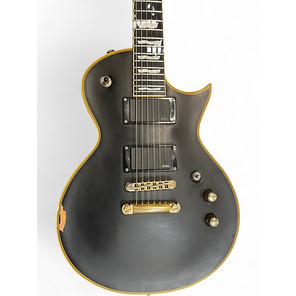 Used ESP LTD Deluxe EC-1000 BLACK AND CREAM Solid Body Electric Guitar