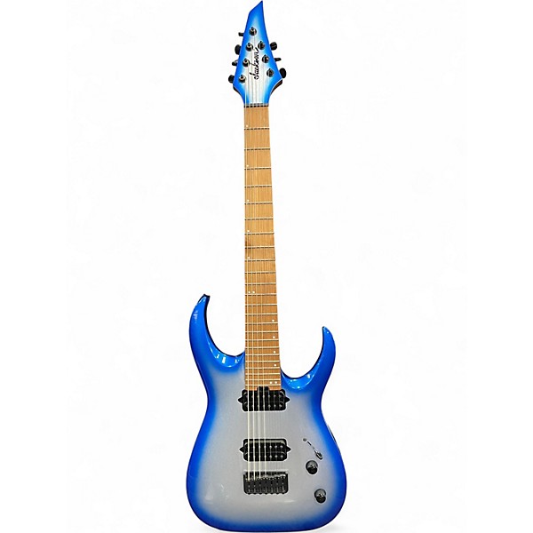 Used Jackson Pro Series Misha Mansoor Signature Juggernaut HT7FM Blue & Silver Solid Body Electric Guitar
