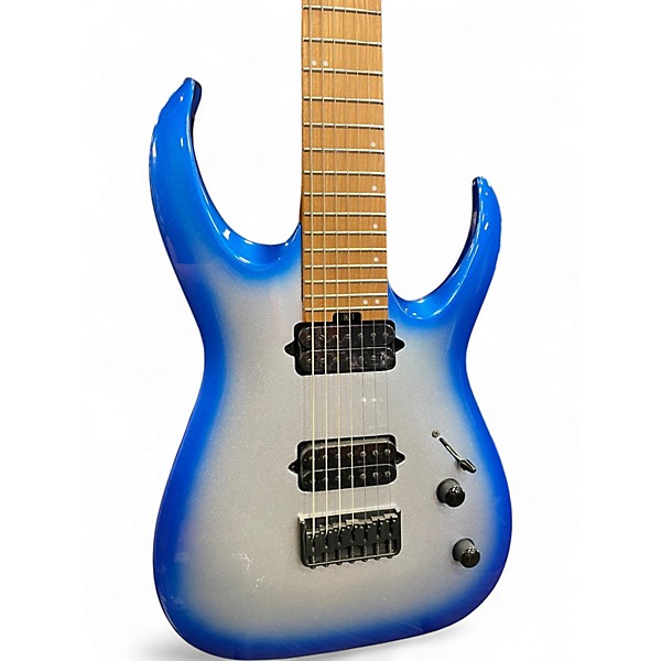 Used Jackson Pro Series Misha Mansoor Signature Juggernaut HT7FM Blue & Silver Solid Body Electric Guitar