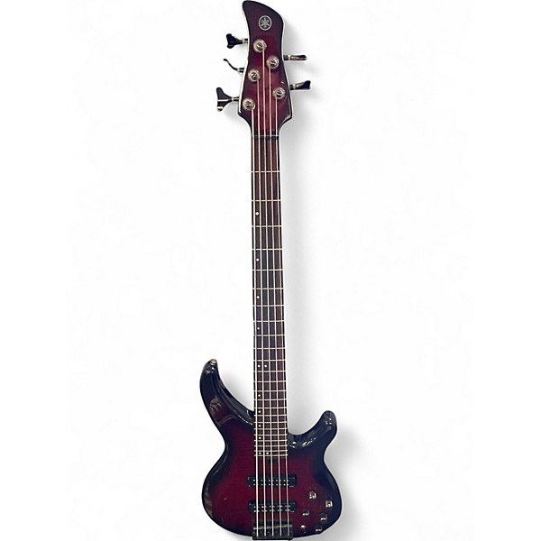 Used Yamaha trbx605fm Crimson Red Trans Electric Bass Guitar