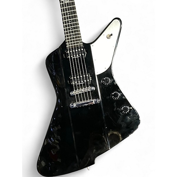 Used Washburn PXZ 200B PARALLAXE Black and Silver Solid Body Electric Guitar