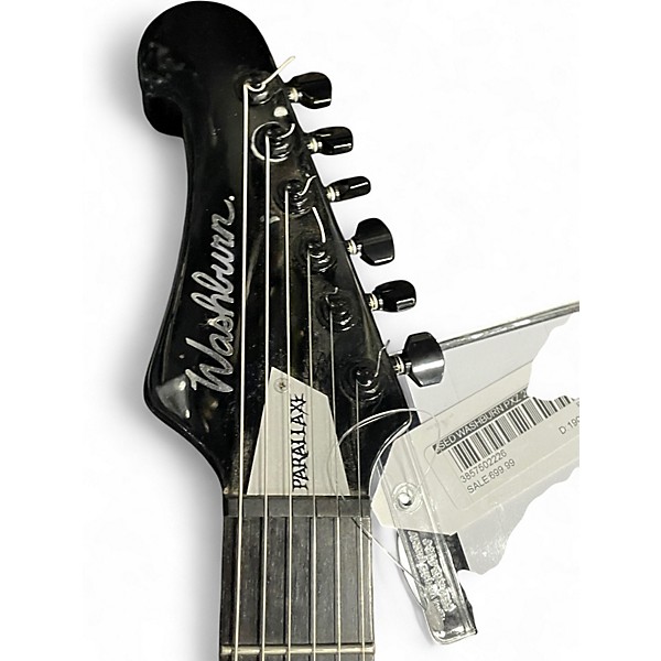 Used Washburn PXZ 200B PARALLAXE Black and Silver Solid Body Electric Guitar