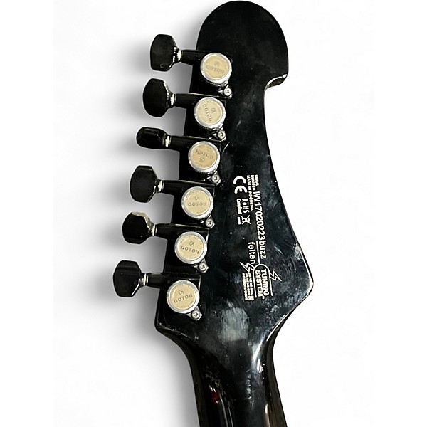 Used Washburn PXZ 200B PARALLAXE Black and Silver Solid Body Electric Guitar