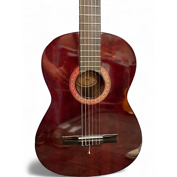 Used Madeira By Guild GC10WR Red Classical Acoustic Guitar