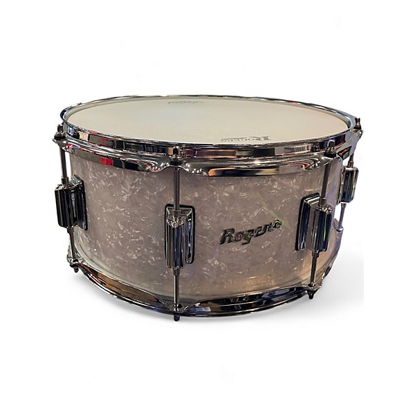 Used Rogers 6.5X14 Power tone Dyna-Sonic Pearl White Drum