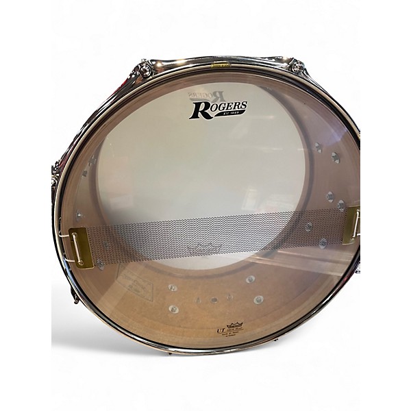 Used Rogers 6.5X14 Power tone Dyna-Sonic Pearl White Drum