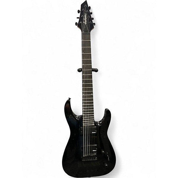 Used Jackson JS22-7 Dinky 7 String Black Solid Body Electric