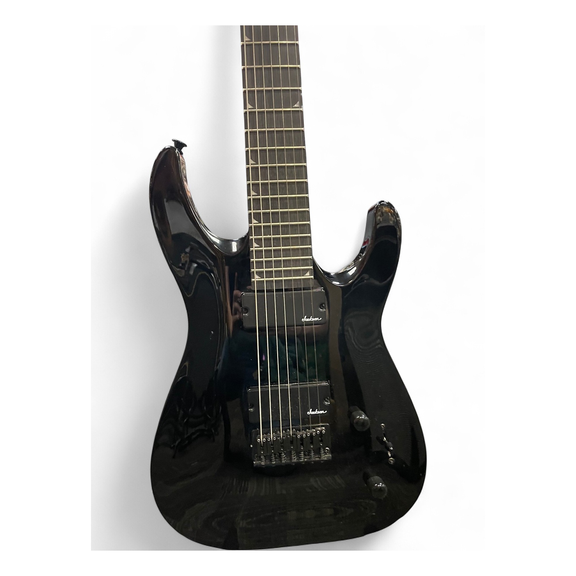 Used Jackson JS22-7 Dinky 7 String Black Solid Body Electric