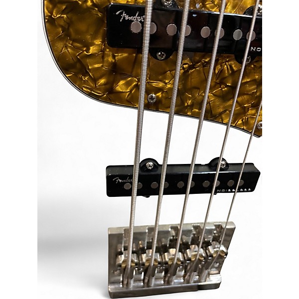 Used 2019 Fender American Ultra Jazz Bass V Arctic Pearl Electric Bass Guitar