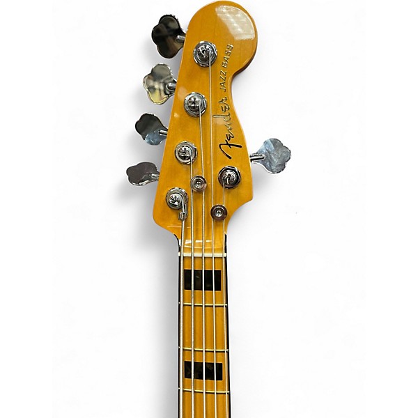 Used 2019 Fender American Ultra Jazz Bass V Arctic Pearl Electric Bass Guitar