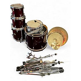 Used Yamaha 5 Piece YD series Drum kit Red Drum Kit