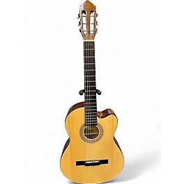 Used Lucero LC100CE Natural Classical Acoustic Electric Guitar