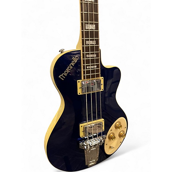 Used Italia maranello blue sparkle Electric Bass Guitar
