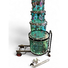 Used DW 4 Piece Design Series Acrylic Sea Glass Drum Kit