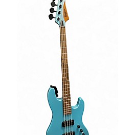 Used Balaguer Goliath Shape Custom Build Metallic Lake Placid Blue Electric Bass Guitar