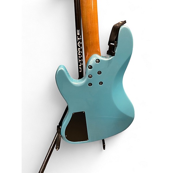 Used Balaguer Goliath Shape Custom Build Metallic Lake Placid Blue Electric Bass Guitar