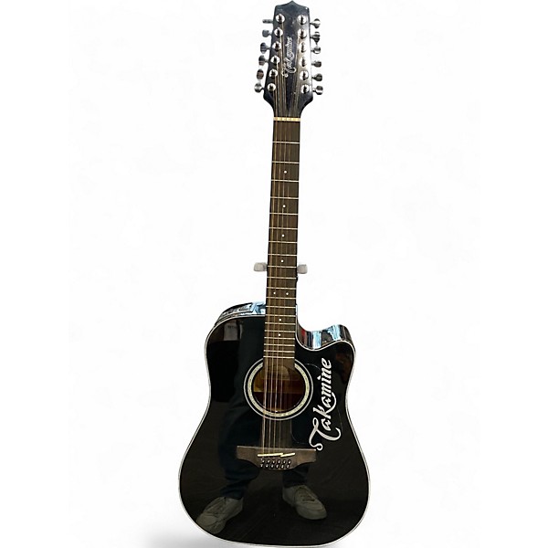Used Takamine GD30CE-12 Black 12 String Acoustic Electric Guitar