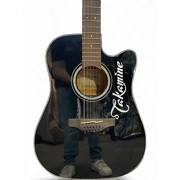Used Takamine GD30CE-12 Black 12 String Acoustic Electric Guitar