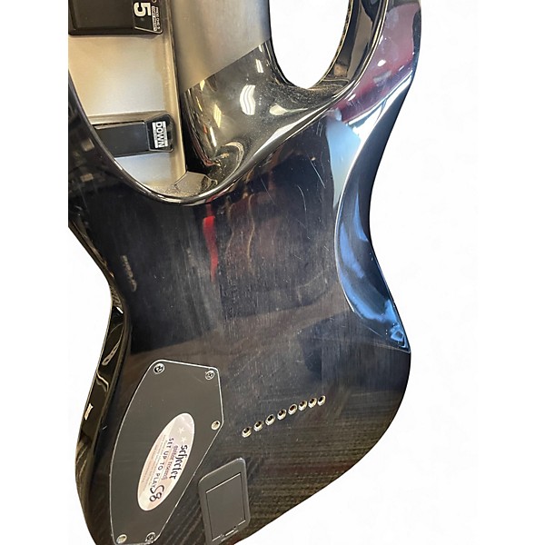 Used Schecter Guitar Research Hellraiser Hybrid c8 transparent black Solid Body Electric Guitar