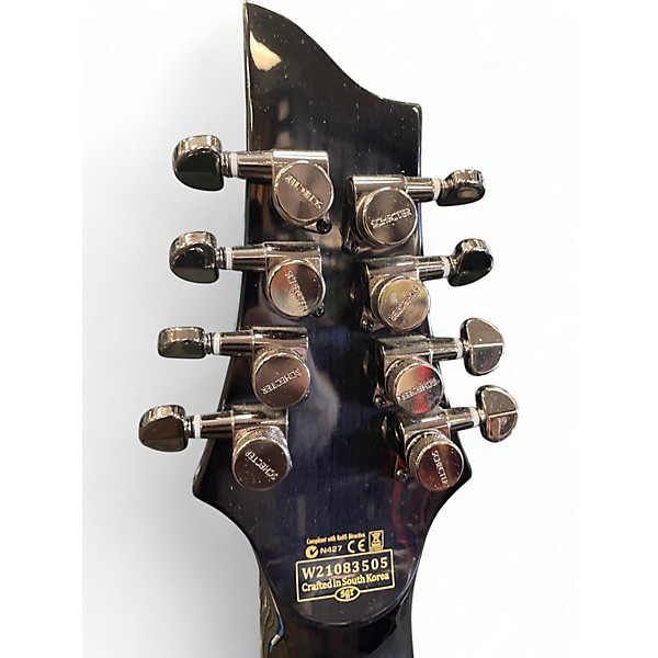Used Schecter Guitar Research Hellraiser Hybrid c8 transparent black Solid Body Electric Guitar