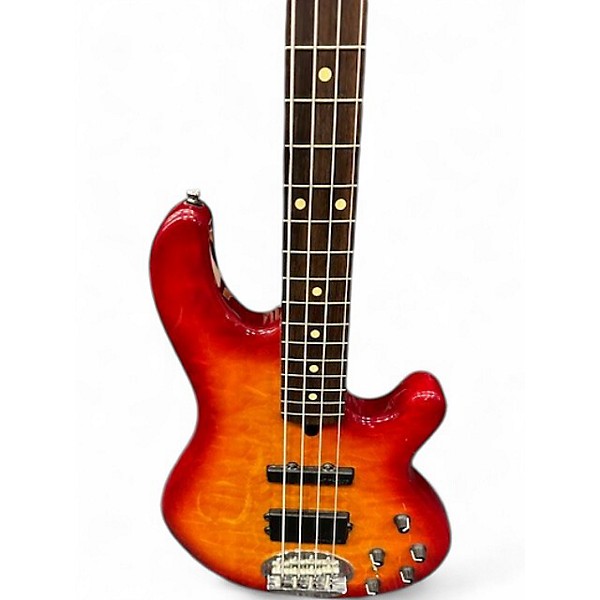 Used Lakland DELUXE 44-02 Cherry Sunburst Electric Bass Guitar