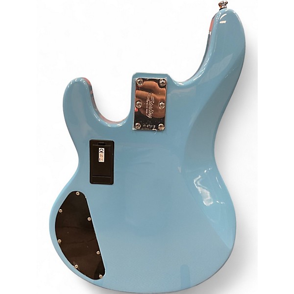 Used Sterling by Music Man RAY4 HH Blue Electric Bass Guitar