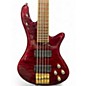 Used Schecter Guitar Research diamond series elite-5 Crimson Red Trans Electric Bass Guitar
