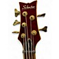 Used Schecter Guitar Research diamond series elite-5 Crimson Red Trans Electric Bass Guitar