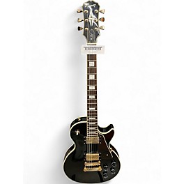 Used Epiphone Les Paul Custom Black and Gold Solid Body Electric Guitar