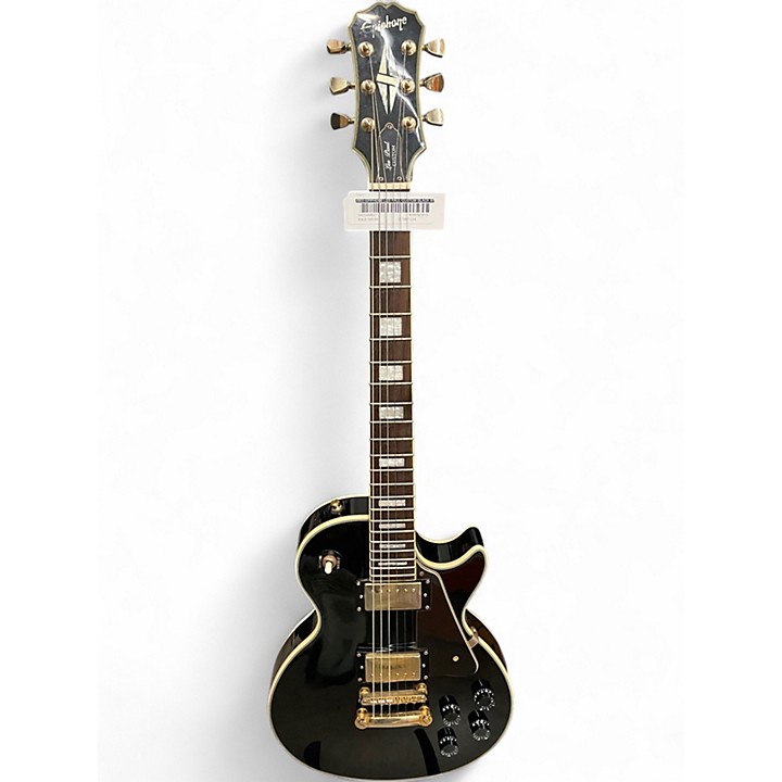 【最終価格】Epiphone Les Paul Custom Used Epiphone Les Paul Custom Black and Gold Solid Body