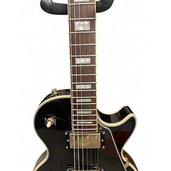 Used Epiphone Les Paul Custom Black and Gold Solid Body Electric Guitar