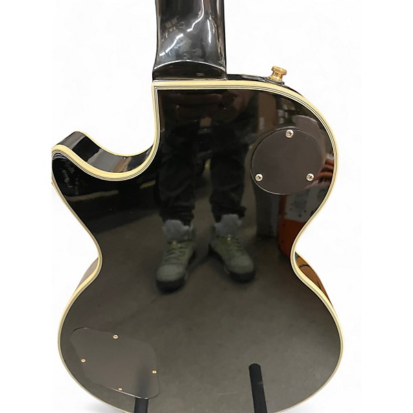 Used Epiphone Les Paul Custom Black and Gold Solid Body Electric Guitar